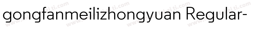 gongfanmeilizhongyuan Regular字体转换